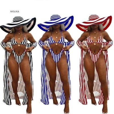 China 2021 New Arrival Summer Beach Wear Swimsuit Breathable Bikini 3 Piece Ladies Swimwear Beach Wear for sale