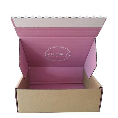 China Recycled Materials Customize Wholesale With Unique Colorful Printed Zipper Corrugated Cardboard Mailing Box Logo For Clothing Packaging Box for sale