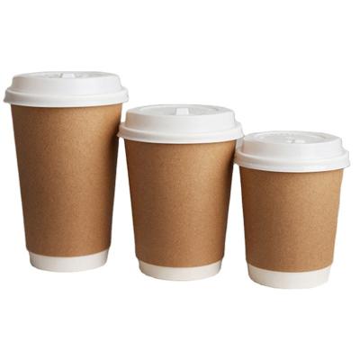 China Eco-friendly Recyclable Take Away Double Wall Coffee Paper Cup 12oz For Coffee Disposable Paper Cups for sale