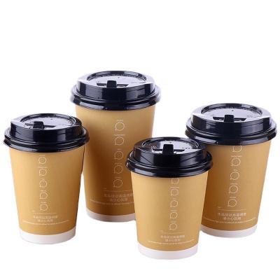 China Hot Biodegradable Double Wall Coffee Paper Cup Wall Recyclable Customized Disposable Paper Cups Wholesale for sale