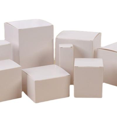 China White Square Outer Packaging Box Cardboard Materials Recycled Cosmetic Box Can Be Customized LOGO for sale