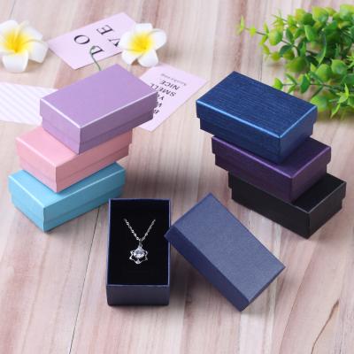 China Recycled Materials Custom Logo Printed Jewelry Boxes Kraft Paper Box Jewelry Packaging Box for sale