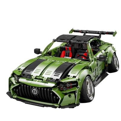 China DIY TOY Green Sport Car Model T5019 Super Speed ​​Racing Car Building Blocks Educational Bricks Sets Toys Children Christmas Gifts for sale