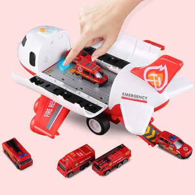 China RC Model FN1423 The New Electric Plane Toy Heavy Duty Inertial Toy Car Educational Alloy With 4 Storage Music Aircraft Model for sale