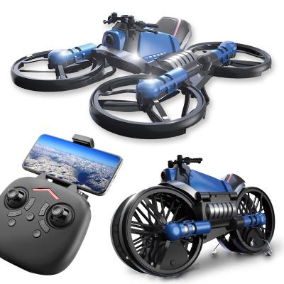 China FN1627 2 in 1 Hand Gesture Feeling Watch Control rc car Automatic Hovering Drone Flying Motorcycle Foldable Toy 20*7*20cm for sale