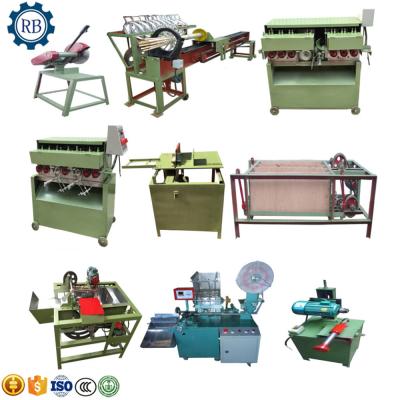 China Factory large capacity and full set semi automatic bamboo wood stick polishing machine bbq making machinery for sale