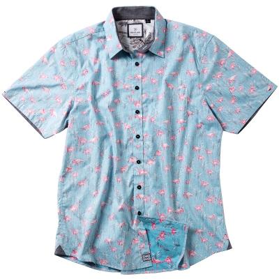 China Custom Anti-pilling Shirt New Design Printing Mens Beach Wear Cotton Hawaiian Shirts for sale