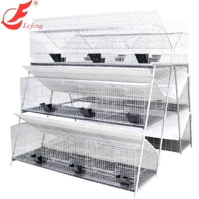 China Truss Stepped Double Sided Rabbit Cage With Three Layers Of 18 Positions for sale