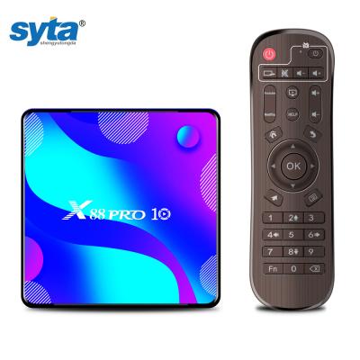 China KODI 18.1 2021 10 pro Android 11.0 2.4G 5.8G WIFI X88 pro 10 best-selling X88 smart tv box for sale