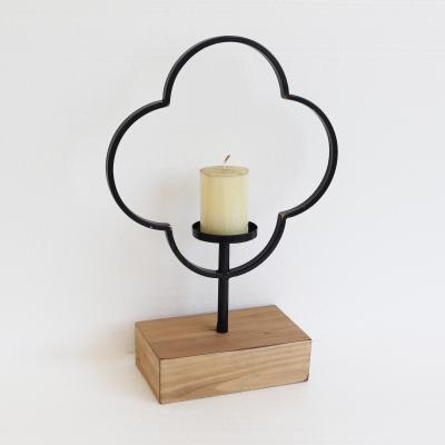 China 100% Black Smart Home Handmade Metal Candlestick Decorations for sale