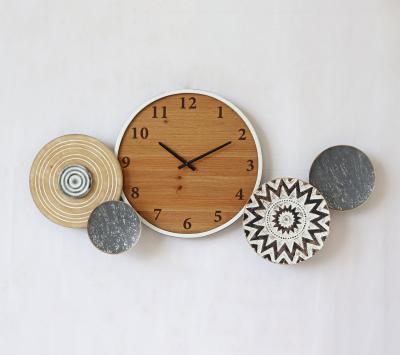 China 100% Handmade Art Circular Wall Clock Smart Home Metal Decorations for sale