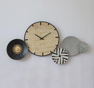 China 100% Creative Metal Handmade Smart Home Combined Wall Clock Decorations for sale