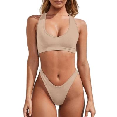 China Women Designer Bandeau Swimsuit Custom Made Sexy Micro Bikini Antibacterial Beachwear Set Two Piece Swimwear for sale