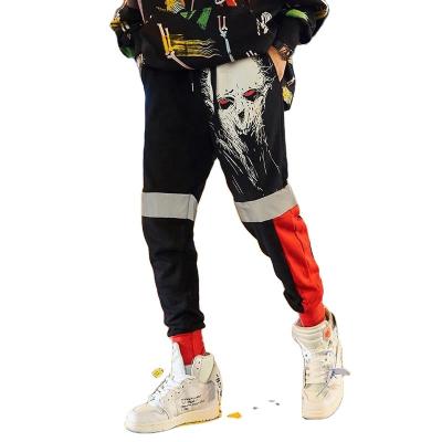 China All-match Mens Clothing Anti-pilling Casual Skull Pattern Pants Drawstring Activewear Pants for sale