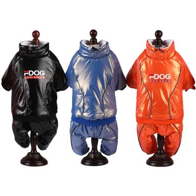 China Sustainable Dogs Clothes Wholesale Wadded Waterproof Jacket Apparel Puppy Dog Clothes Warm Coat Winter Thicken Outerwear for sale