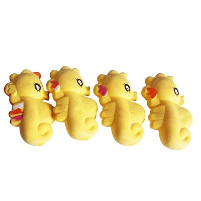 China DIY Hand Painting Pet Toy TPR Foam Seahorse Shape Chicken Flavor Viable Chew Toys for sale