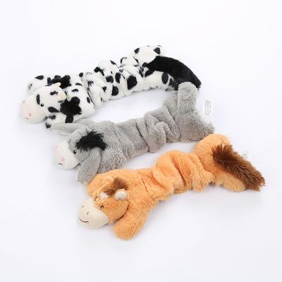 China Stocked Animal Dog Plush Chewing Free Toy Pet Toy Wrinkling Stuffing Dog Plush Toy for sale