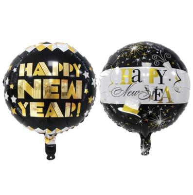 China Brithday /WeddingParty Decor/Gifts 18 inch Round 2022 Happy New Years Balloon Foil Helium Balloon For New Year Party Decoration for sale