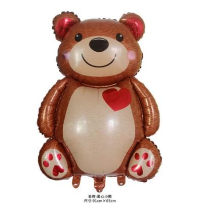 China Brithday /WeddingParty/Brown New Arrival Decor Bear Shape Foil Balloon 2021 Gifts For Party Decoration Mylar Foil Balloon for sale