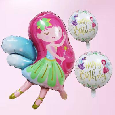 China Brithday /WeddingParty Decor Balloons Small/Toy Gifts Fashion Fairy Aluminum Foil Balloon Modeling Balloons Girl Birthday Gift for sale