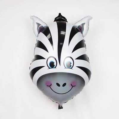 China Brithday /WeddingParty Decor/Gifts ht Balloons Cartoon Zebra Animal Shaped Forest Theme Party Decorations Aluminum Foil Balloons for sale