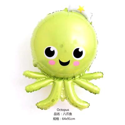 China Brithday Decor /WeddingParty/Hot Low Gifts Kids Party Decoration Marine Life Inflatable Air Balloons Octopus Foil Sea Animal Balloon for sale