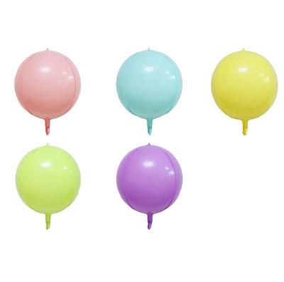 China Decoration Gift/Ht Toy Balloons 22 Inch Pastel Balloons 4D Round Shape Macaroon Party Balloons Foil Helium Foil Balloons Party Decoration for sale