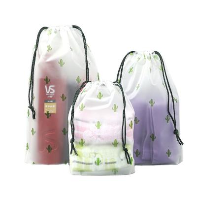 China Recyclable Waterproof Environmental Protection Printing EVA Packaging Clothing Shipping Transport Customized Drawstring Bag for sale