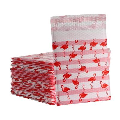 China Custom Water Proof Factory Spot Printing 20*28 Zipper Bag Pattern Flamingo Logistics Transportation for sale