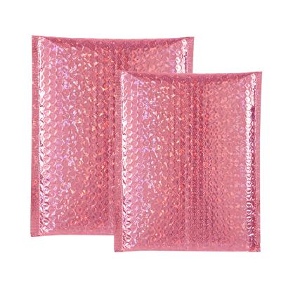 China Recyclable laser film can be customized special thickened bubble bag poly bubble bag transport express bag for sale