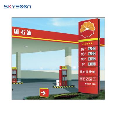 China The buildings the exterior gasoline gas station price display sign board for sale