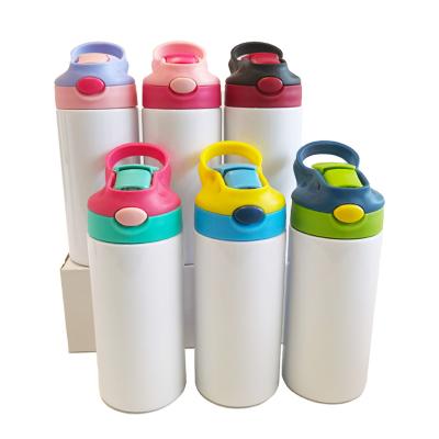 China USA warehouse12oz Sublimation Sublimation Sippy Cup Double Wall Viable Bottle Sublimation Empty Water Bottle for sale