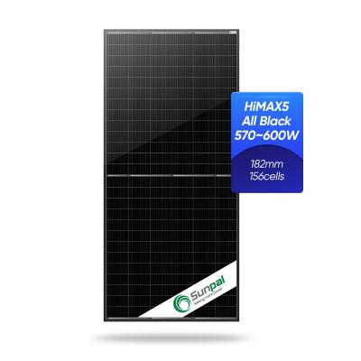 China Commercia Sunpal New Solar Panels 580W 590W 600W All Black Mono Crystalline Solar Panel For Home Use for sale