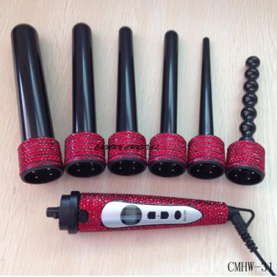 China Red Crystal 6 in 1 Hair curling Curler Set-Hair Styling Tools for sale