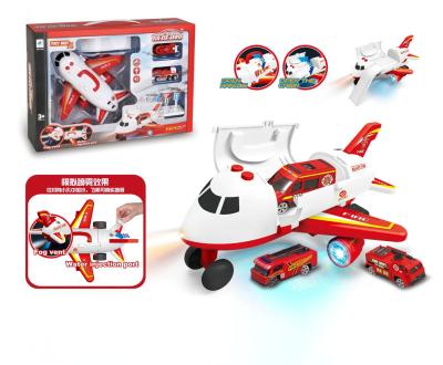 China Electric Battery Children's Deformation Storage Fire Aircraft Toys, Including Alloy Taxi for sale