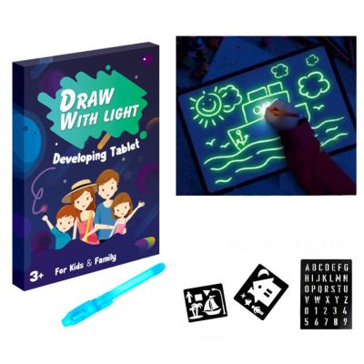 China Creative Drawing Toy Kid LCD Display Educational Drawing Pad With LED Pen A3 A4 A5 Creavitive Epoptic Drawing Board for sale