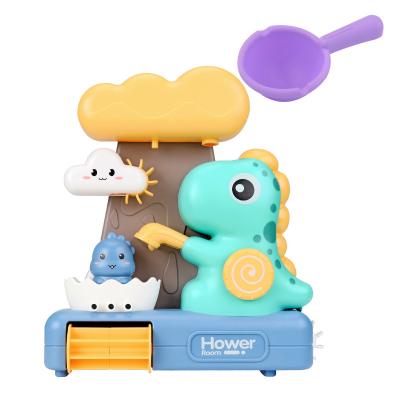 China ABS Plastic Happy Selection Plastic Feeling Resistance Bath Comfort Ride Cup Suction Dinosaur Toy Bath Baby Tough And Safe Odorless for sale