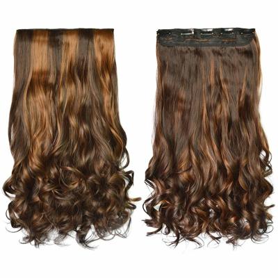 China Xianniao New Fashion 3/4 Head Blonde Brown Full Color Long Body Wave Hair Synthetic Wig Hair Weft Clip In Hair Extension for sale