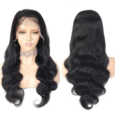 China Directly Ready to Ship Treasparent 13x6 Lace Frontal Wig Lace Body Wave Full 22 Inch Hair Mix Wigs With Baby Hair for sale