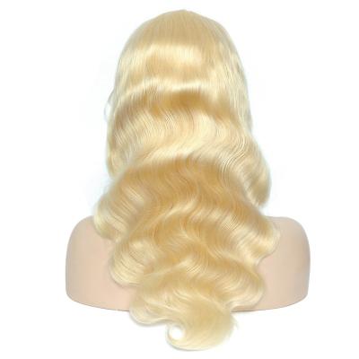 China Excellent 613 Straight Fashion Blonde Transparent Body Weaves 100% HD Full Lace Frontal Wig Vendors Hair Lace Wigs For Woman for sale