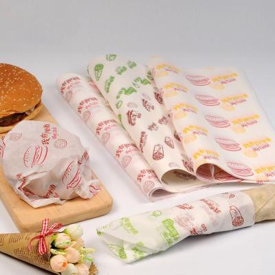 China Biodegradable Color Bread Wrapping Hamburger Wrapping Food Personalized Muffin Tray With Logo Sandwich Baking Paper Leak Proof for sale