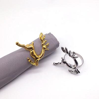 China Simple Cheap Viable Style Christmas Gold Plated Napkin Ring For Christmas 2022 for sale