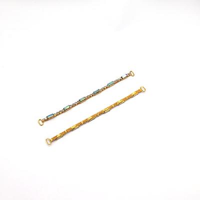 China 2022 Swimsuit Connector Accessories Gold Metal AB Chain Bikini Connector Crystal Swimsuit Connector Accessories for sale