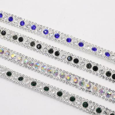 China Flatback Crystal Rhinestone Chain Trimming Bridal Sash Sew On Rhinestones 2022 Women Slides for sale