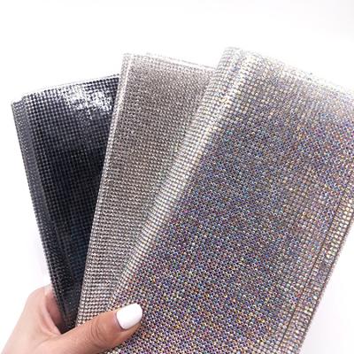 China Flatback Decoration Clothes Accessories Fix Rhinestone Heat Transfer Mesh Sheet Crystal Rhinestone Heat Hot Foil Mesh for sale