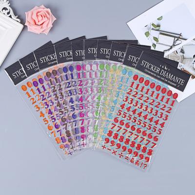 China Decorative Sticker Serial Number Stickers Self Adhesive PU Number Stickers For Arts Crafts Greeting Cards Scrap Books Home Decoration for sale