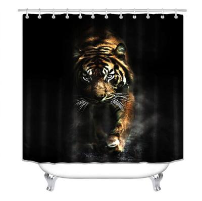 China 2022 New Peva 2022 New 3D Durable Wholesale Waterproof Fabric Four-piece Bathroom Fabric Shower Curtains Sets for sale