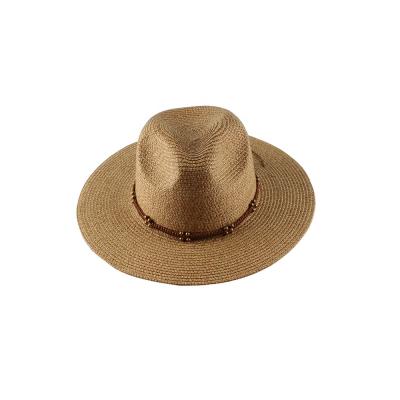 China 2022 Summer Lady British Wind Travel Sun Straw Hat Wholesale Versatile Sunshade Striped Outdoor Beach Jazz Hat for sale