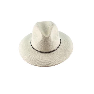 China Fashion High Quality Striped Eaves British European Level Jazz Hat Wholesale Straw Sunshade Sunscreen Beach Hat for sale