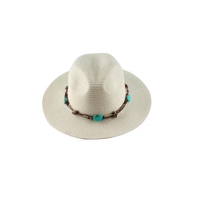 China Summer Beach Sunblock Sunblock Sunblock Top Hat Beach Breathable Outdoor Vacation Jazz Straw Hat Striped for sale